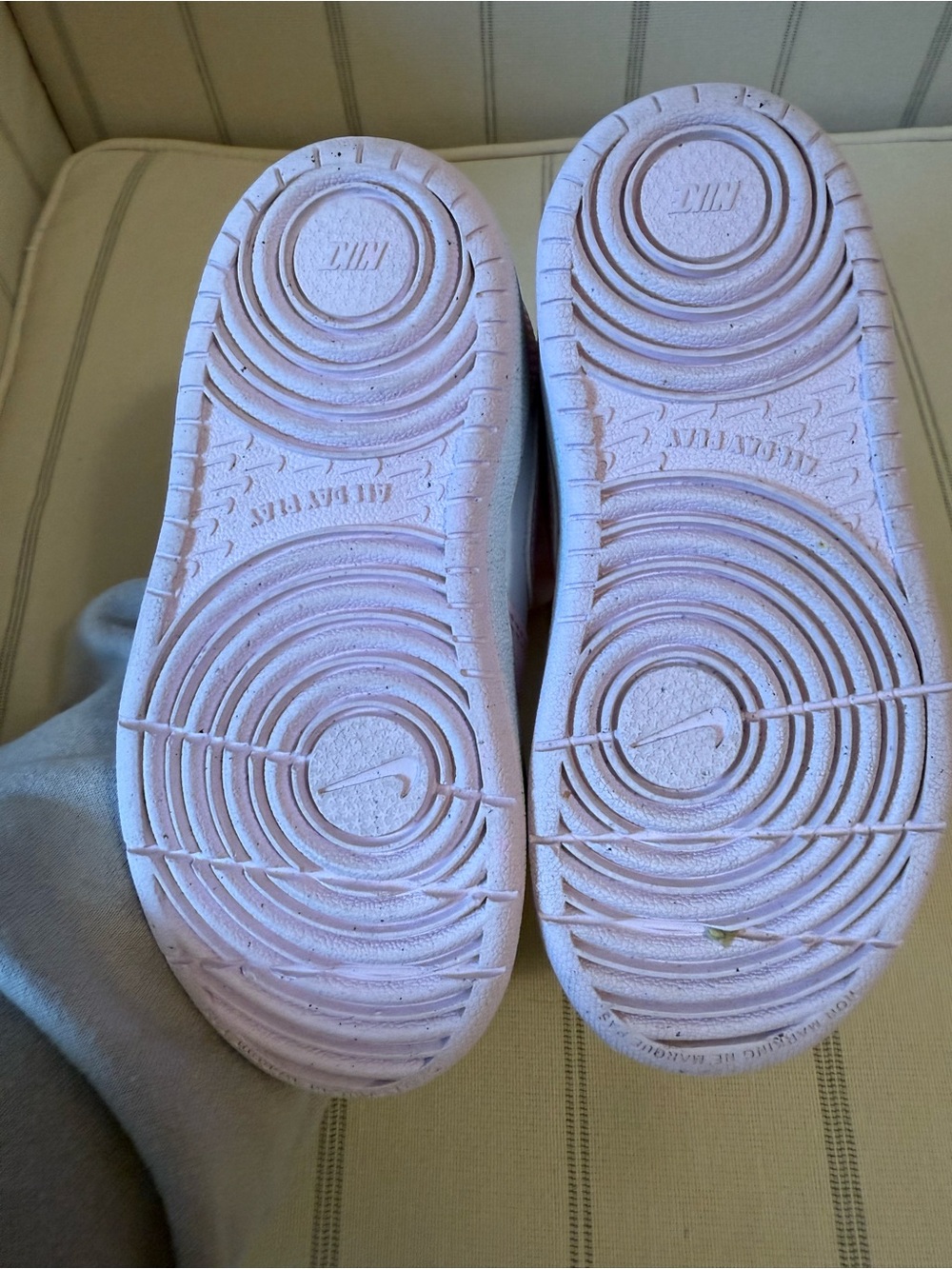 Nike Kids White and Light Pink Velcro Sneakers - Picture 5 of 7